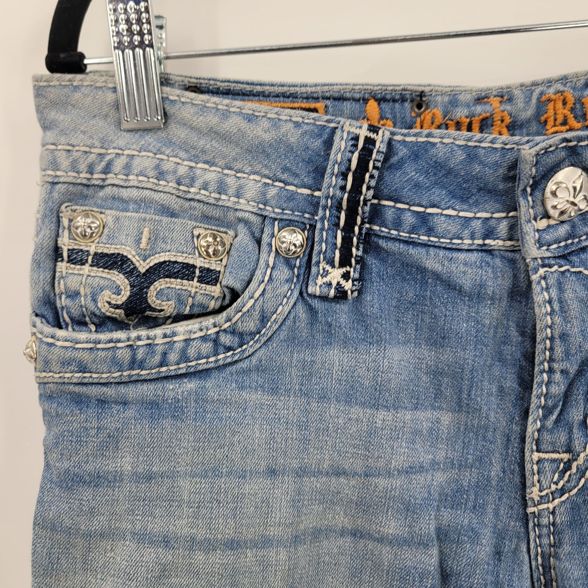 Rock Revival Rock Revival Abbie Straight Leg Low Rise Jeans Women Sz 28 D Size 28" / US 6 / IT 42 - 6 Thumbnail