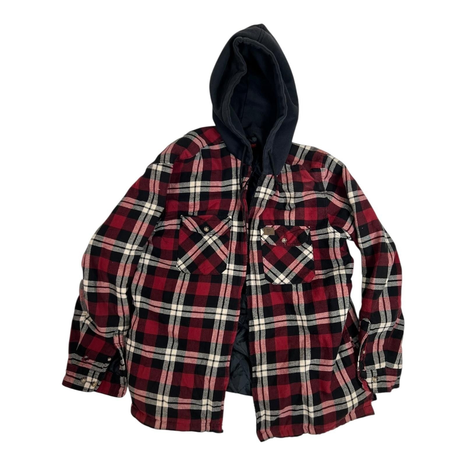 Wrangler VTG Wrangler Riggs Workwear Jacket Mens Medium Red Plaid Hoo Size US M / EU 48-50 / 2 - 1 Thumbnail