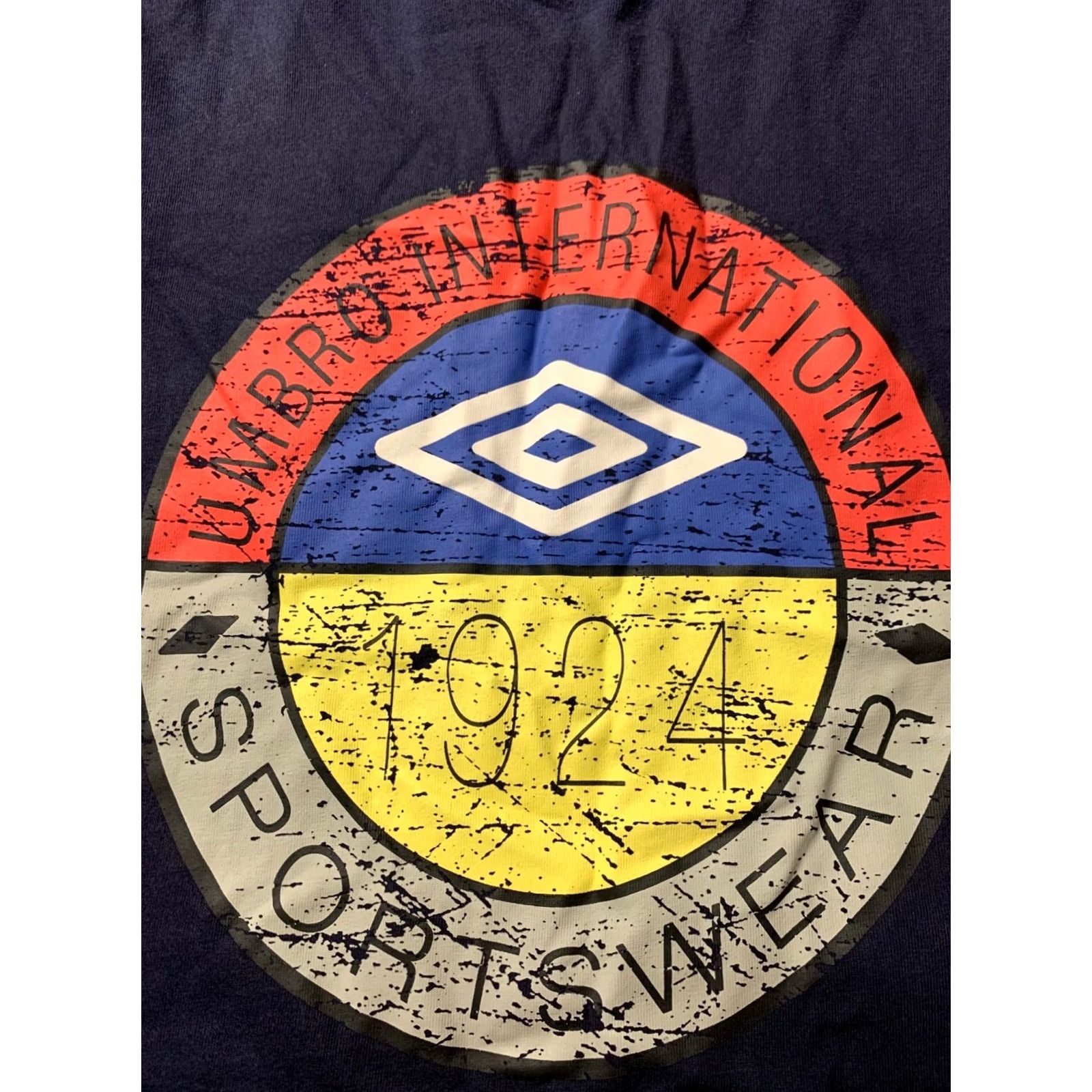 Umbro Umbro Shirt Men T-Shirt Navy Blue Short Sleeve Logo 100% Cotton Size L Large Size US L / EU 52-54 / 3 - 3 Thumbnail