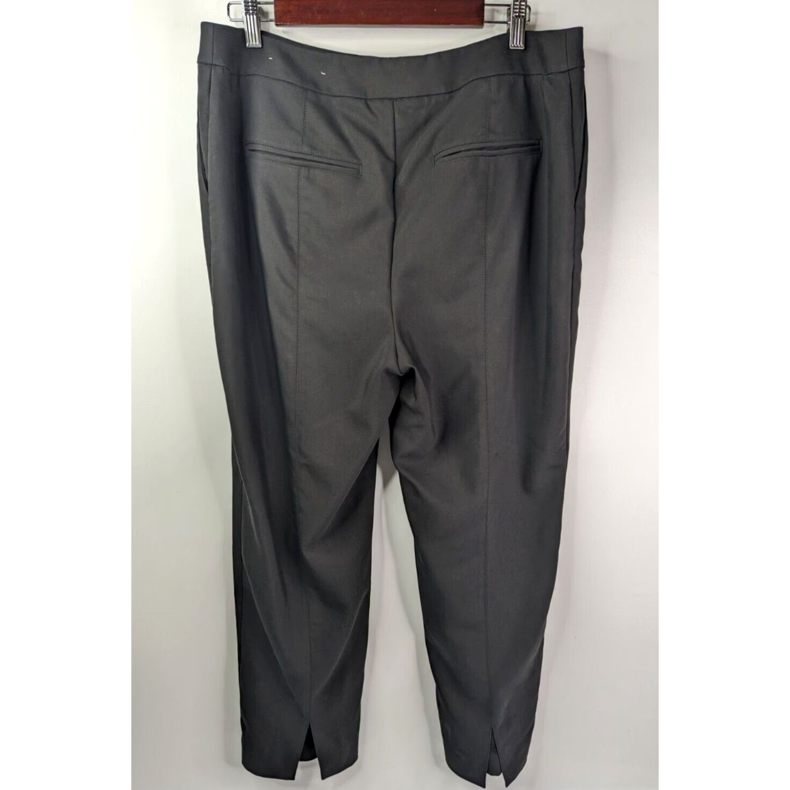 Vintage VINTAGE Black Chico's Suit Pants Work Ankle Trousers Women's Size L 2 Regular Flat Front Zip Black Label 90s Size 36" / US 14 / IT 50 - 4 Thumbnail