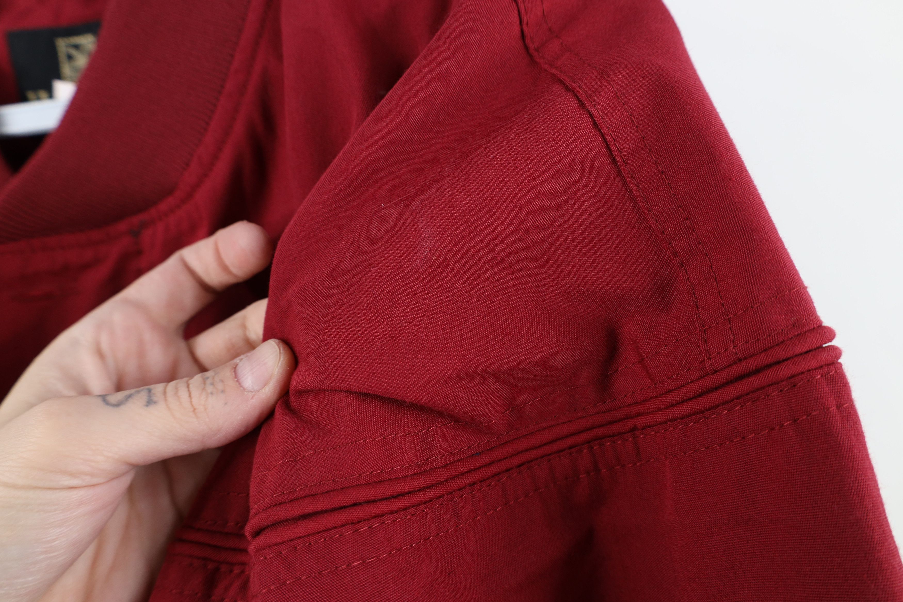 Vintage Vintage 90s Streetwear Blank Full Zip Bomber Jacket Red Size US M / EU 48-50 / 2 - 6 Thumbnail