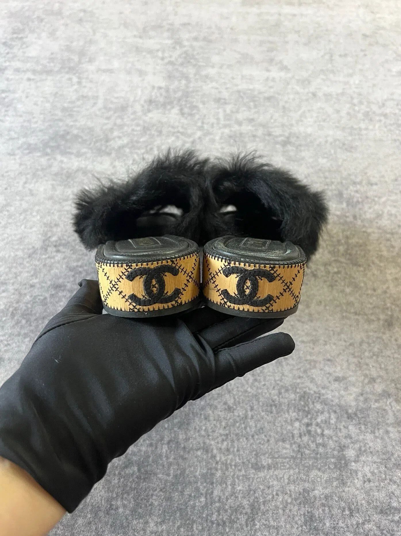 Chanel Chanel Furry Logo Slides| Size US 6.5 / IT 36.5 - 5 Thumbnail