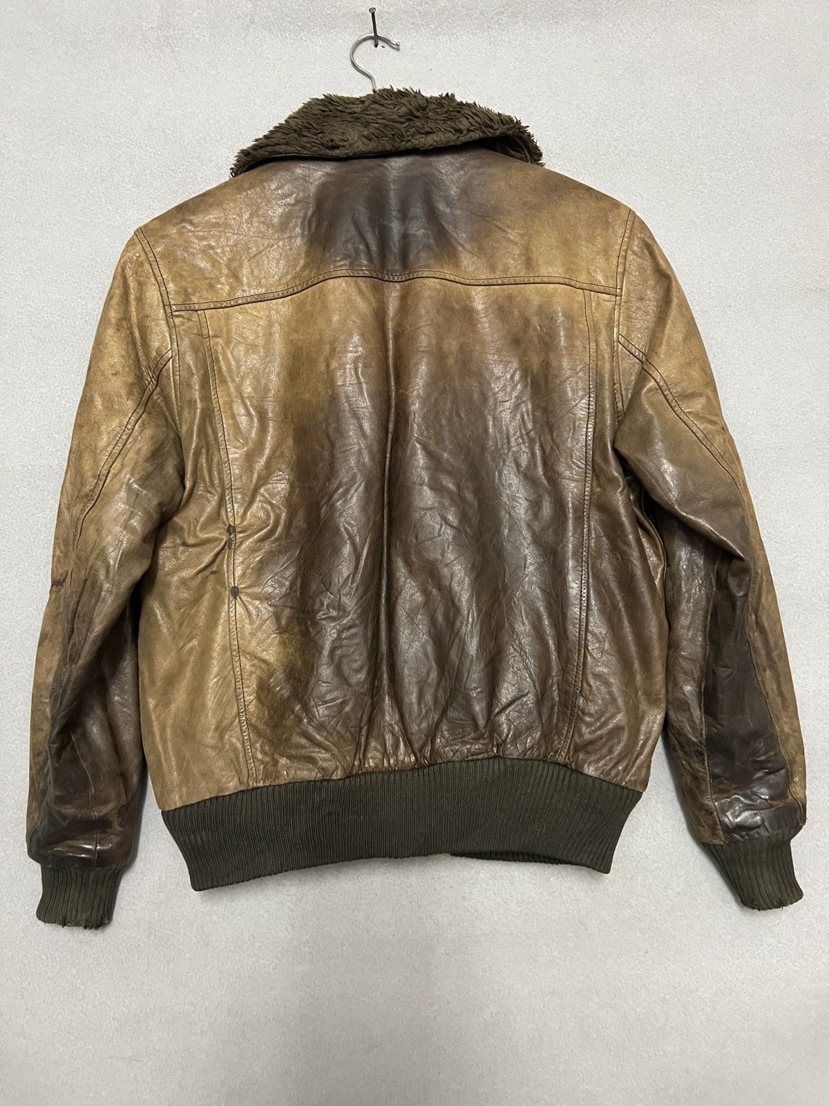 Japanese Brand 631. Vintage 90s G-1 Leather Flight Jacket Size US L / EU 52-54 / 3 - 3 Thumbnail