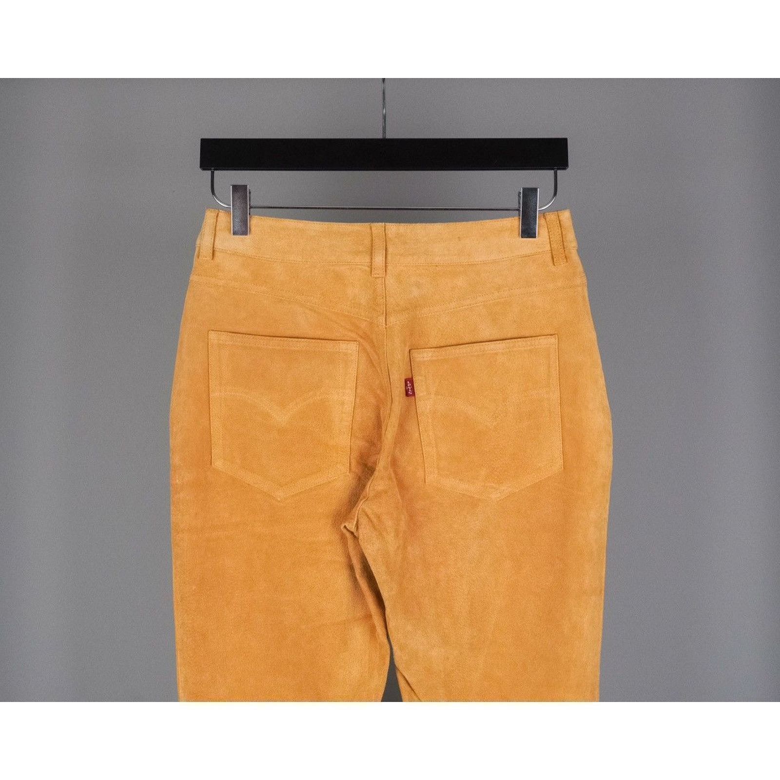 Levi's × Vintage Vintage 90’s levis brown suede leather pants Size US 28 / EU 44 - 4 Thumbnail