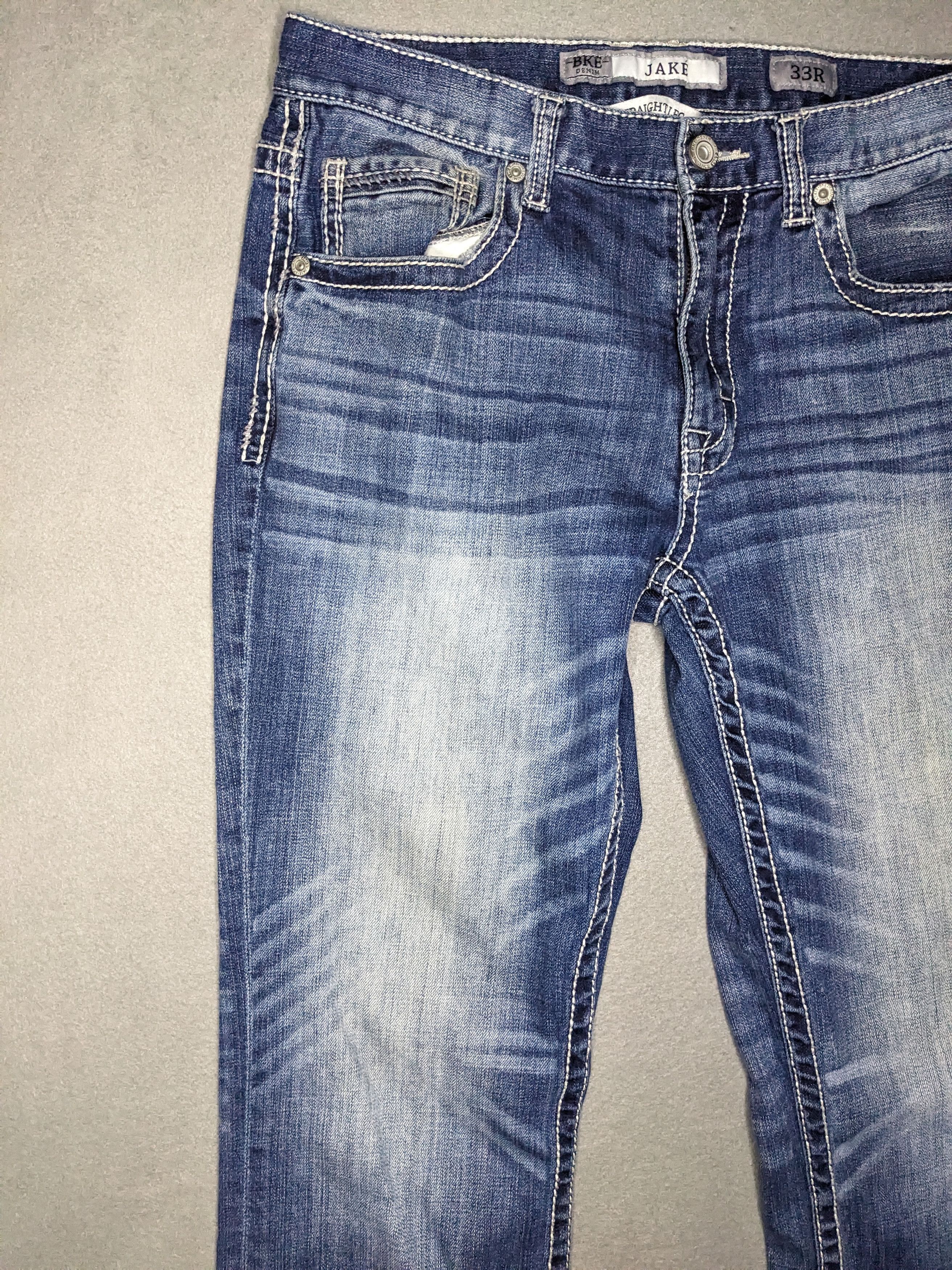 Buckle Black Buckle BKE Jake Straight Jeans 32x32 Denim Thick Stitch Size US 32 / EU 48 - 4 Thumbnail
