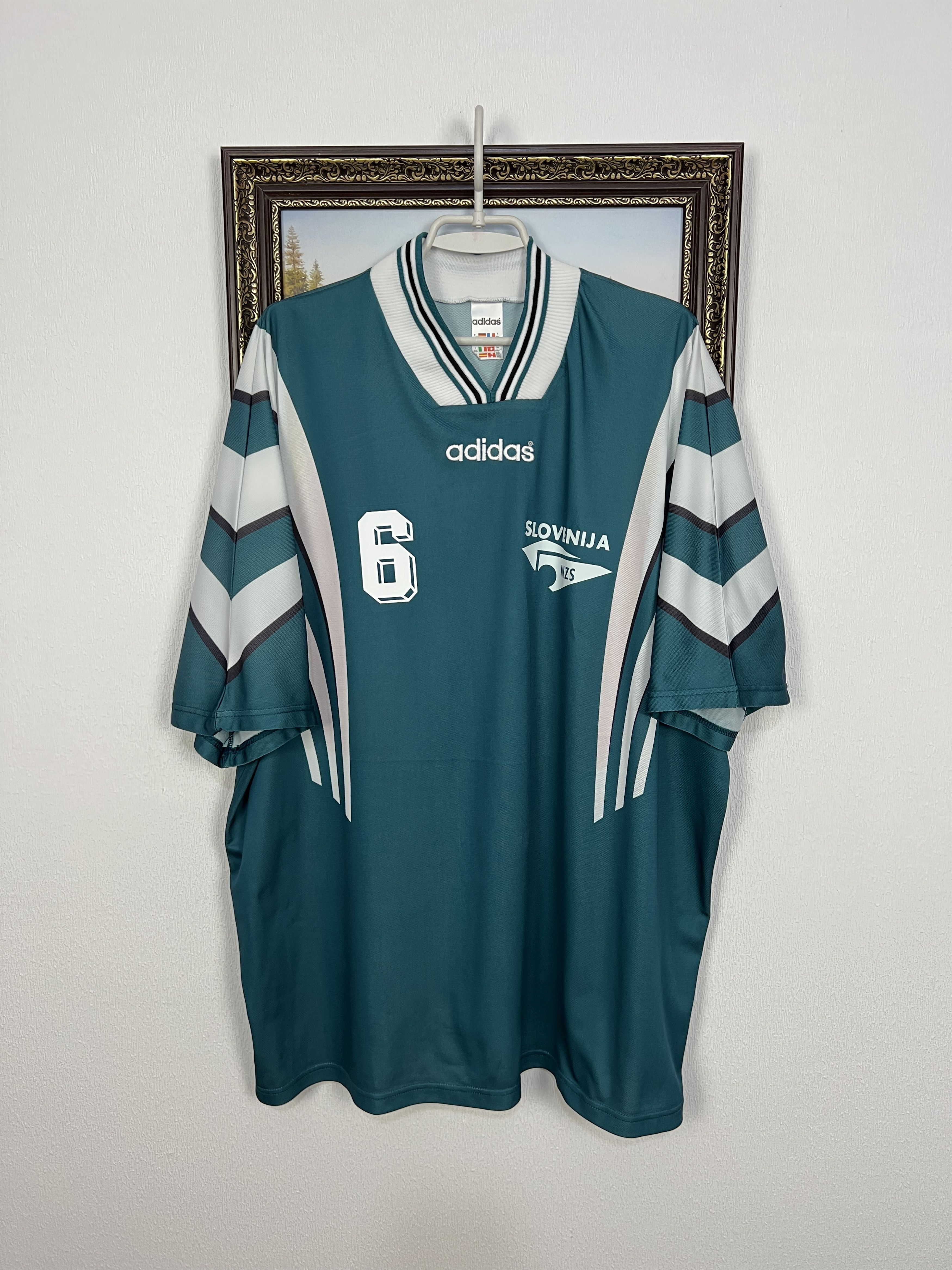 Slovenia football shirt 1996 Player Issue #6 Soccer Jersey