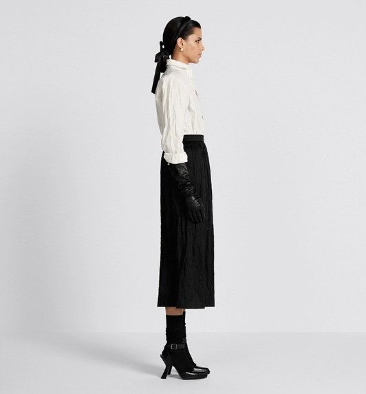 Dior o1w1db10225 Mid-Length Straight-Cut Skirt in Black Size 28" / US 6 / IT 42 - 5 Thumbnail