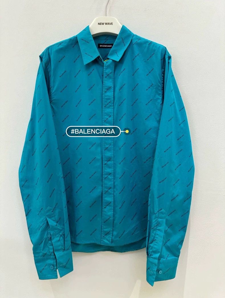 Balenciaga Balenciaga size 39 Dark green barrage logo shirt Size US XS / EU 42 / 0 - 1 Thumbnail