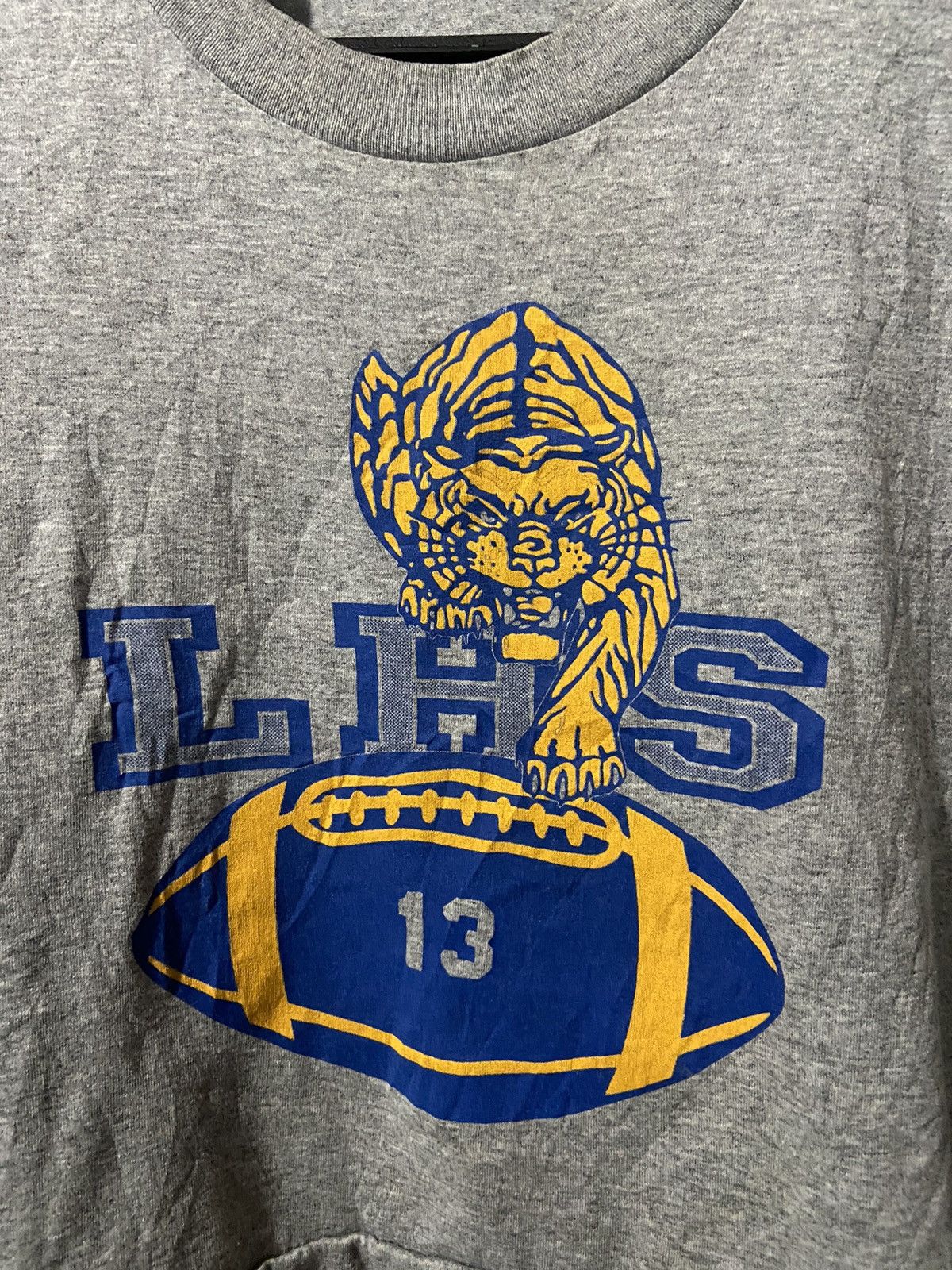 Vintage 80-90 LHS football crop t shirt size XL