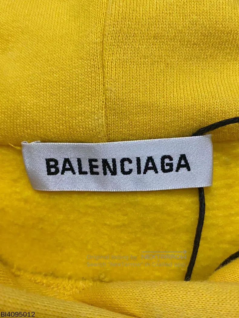 Balenciaga Balenciaga Yellow Embroidered Hoodie Size US XS / EU 42 / 0 - 6 Thumbnail