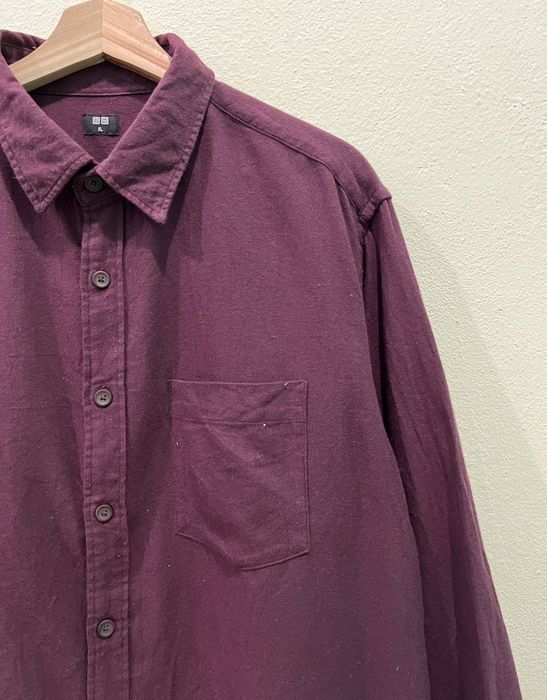 Flannel Japanese Brand Uniqlo Plain Flannel Shirt Size US XL / EU 56 / 4 - 3 Thumbnail