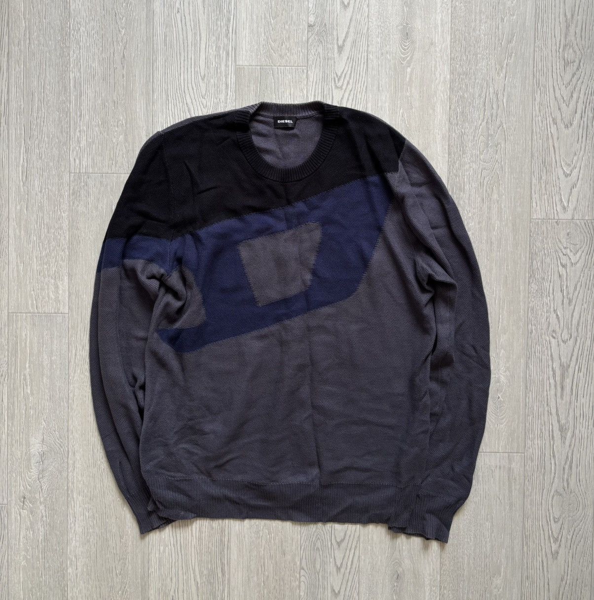 Diesel × Vintage 90s Diesel Big Logo Sweater Avant Garde Style Size US L / EU 52-54 / 3 - 1 Thumbnail