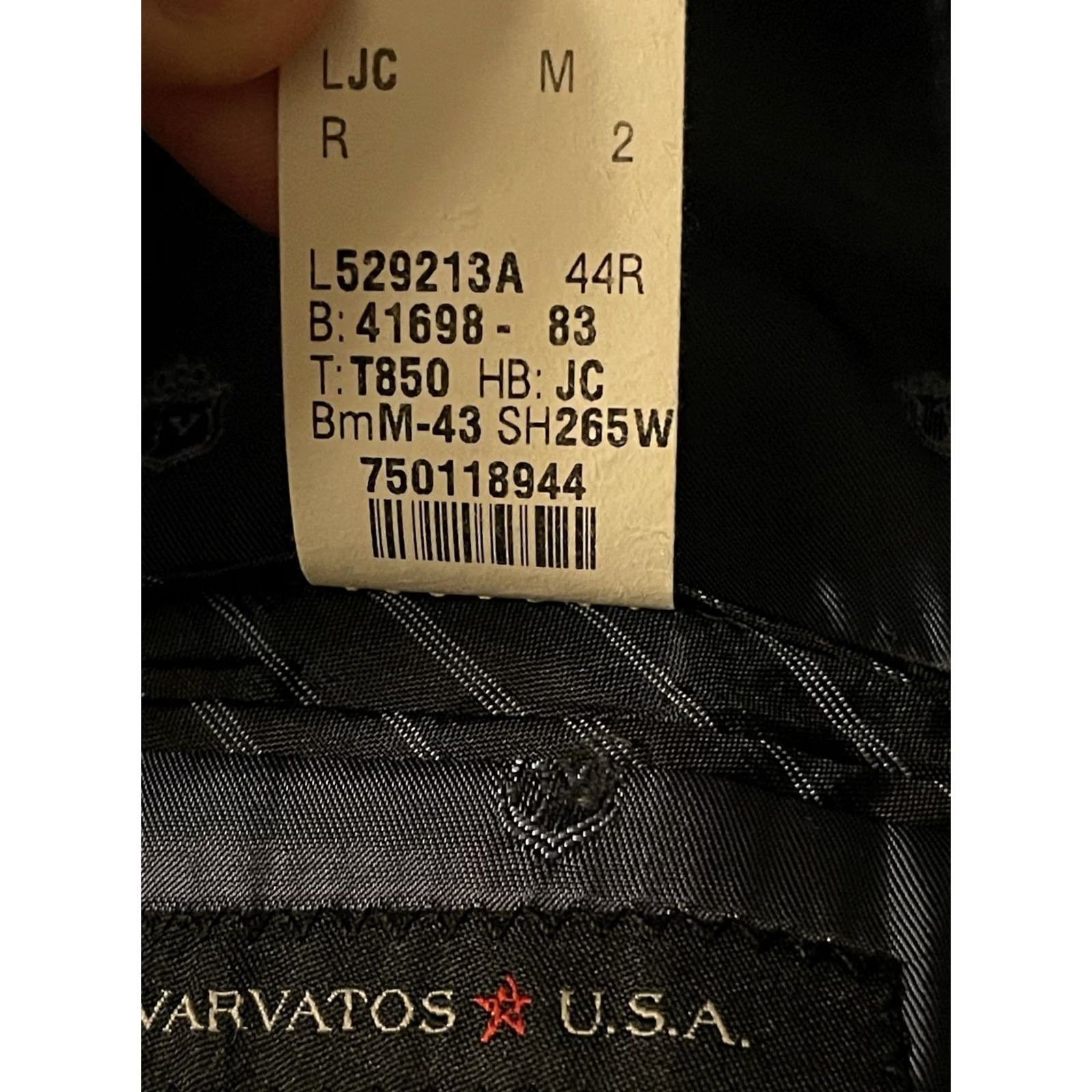 John Varvatos VINTAGE John Varvatos USA Blazer 100% Wool Navy Blue Sport Coat Jacket - Men 44R Size 44R - 6 Thumbnail