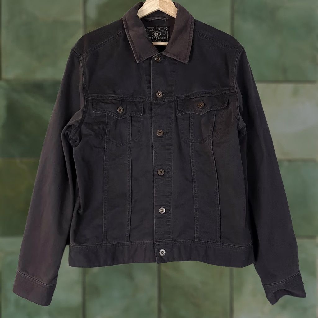 Lucky Brand Lucky Brand Trucker Jacket Mens Large Black Cotton Denim Button Front Workwear Size US L / EU 52-54 / 3 - 1 Thumbnail