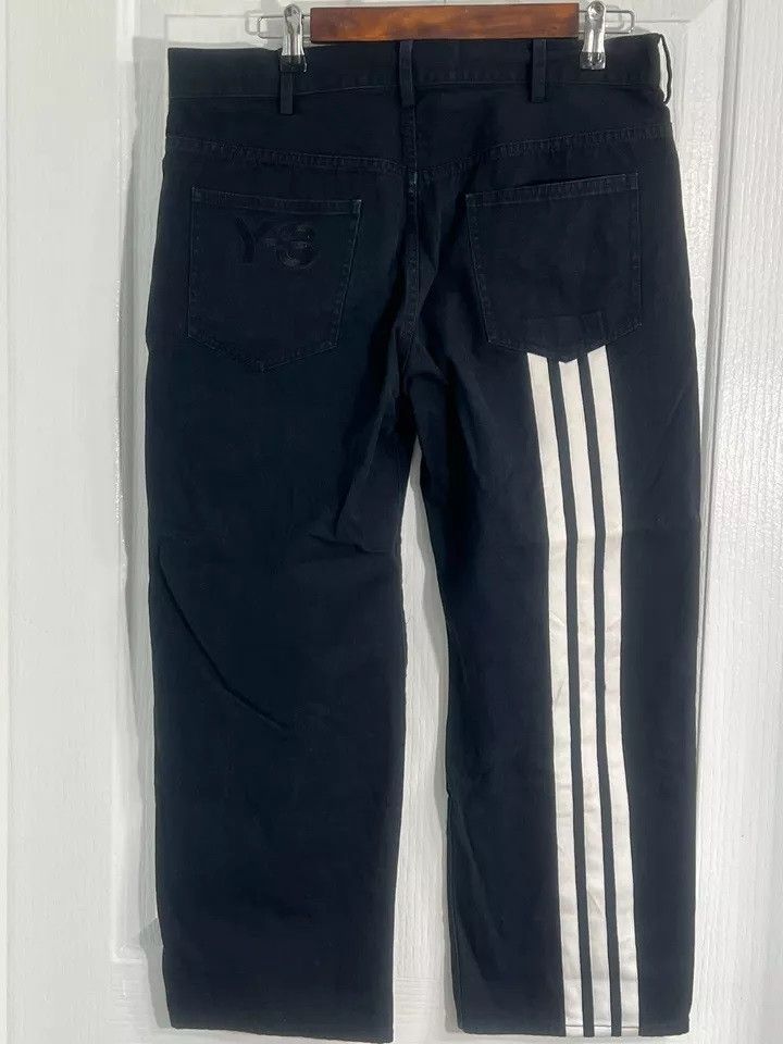 Y-3 Y-3 Cropped Pants 3 Stripe Logo Zipper Pocket Black Small Size US 32 / EU 48 - 3 Thumbnail
