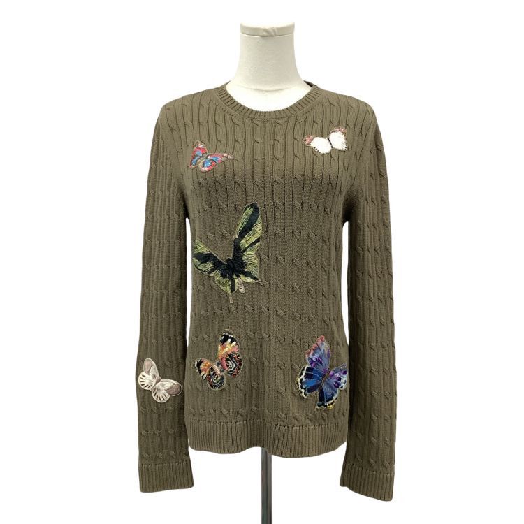 Valentino Valentino Butterfly Cable-Knit Sweater Size S Size S / US 4 / IT 40 - 1 Thumbnail