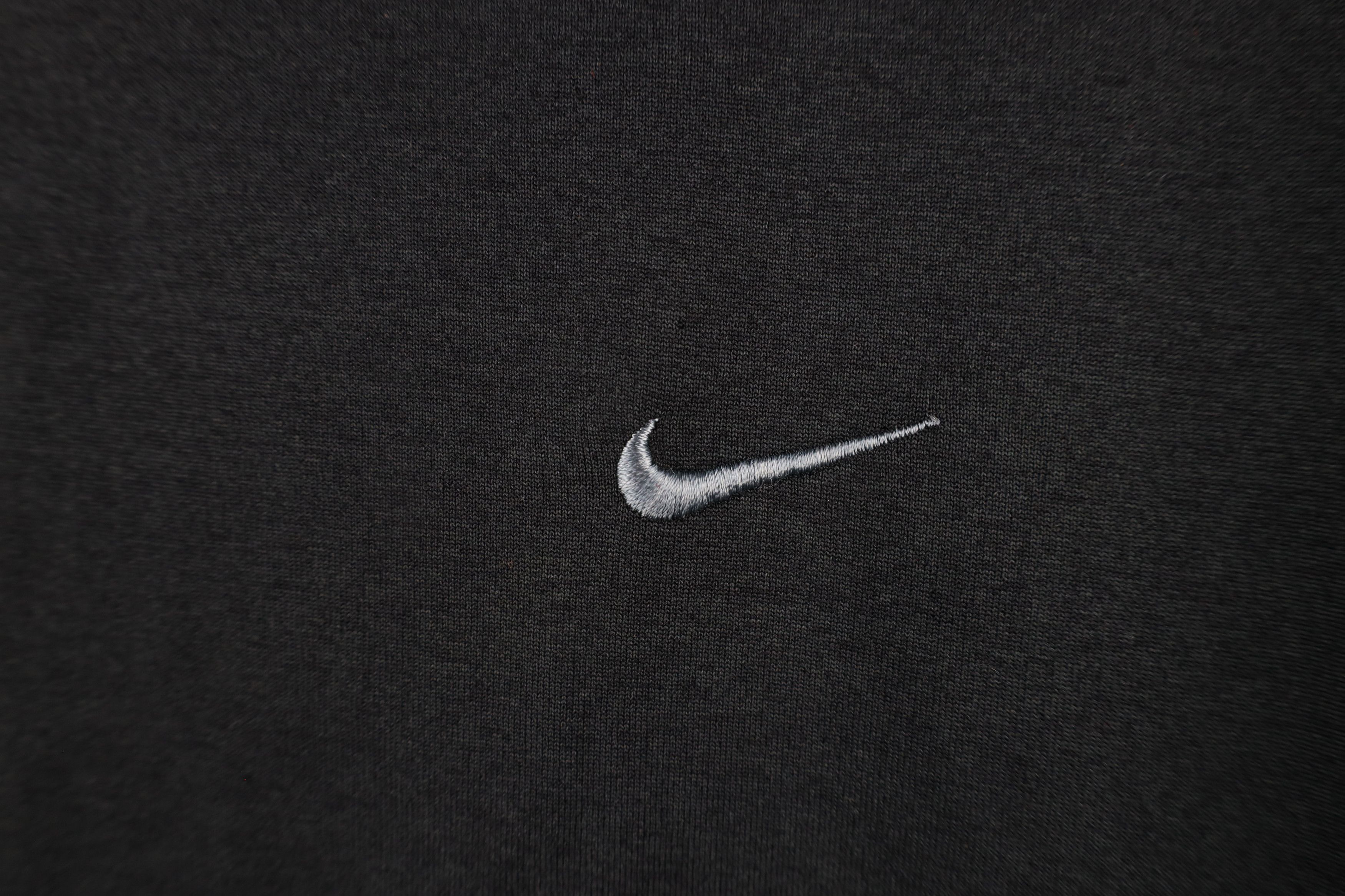 Nike × Vintage Vintage Nike Travis Scott Mini Swoosh Knit T-Shirt Black Size US M / EU 48-50 / 2 - 4 Thumbnail