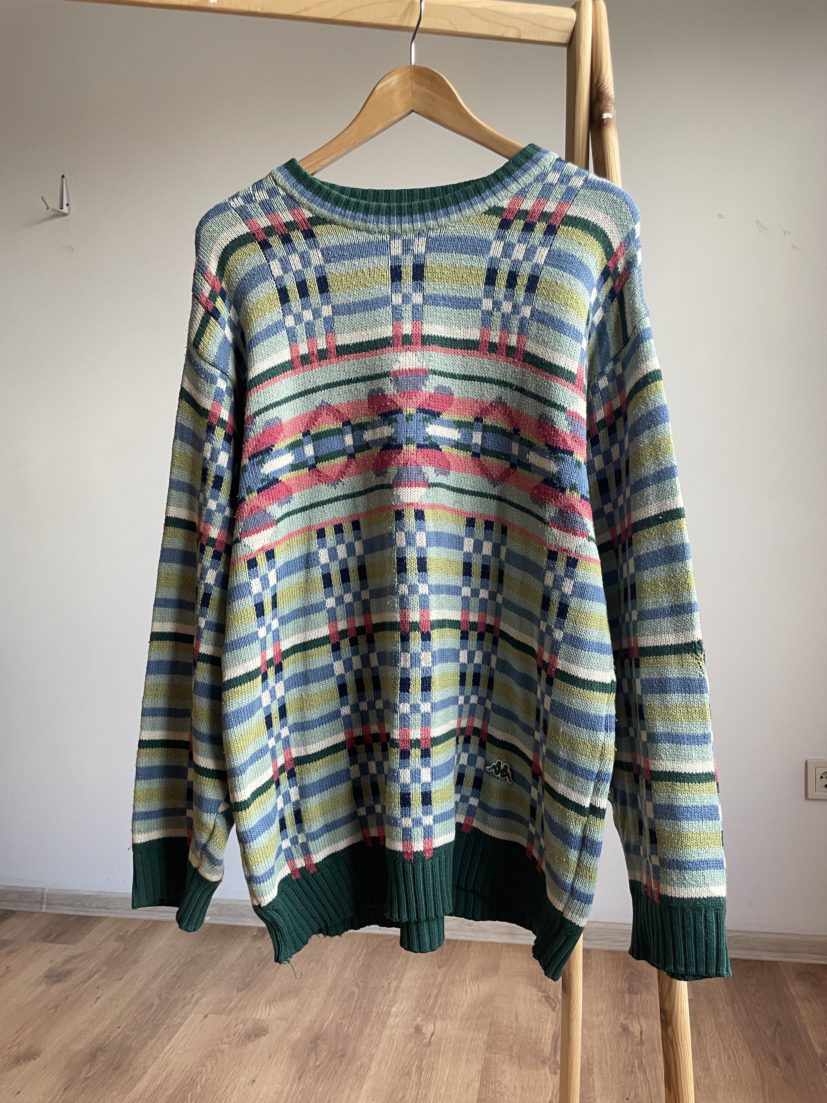 Kappa × Vintage Kappa Vintage 90's Abstract Pattern Wool Blend Sweater Size US M / EU 48-50 / 2 - 1 Thumbnail