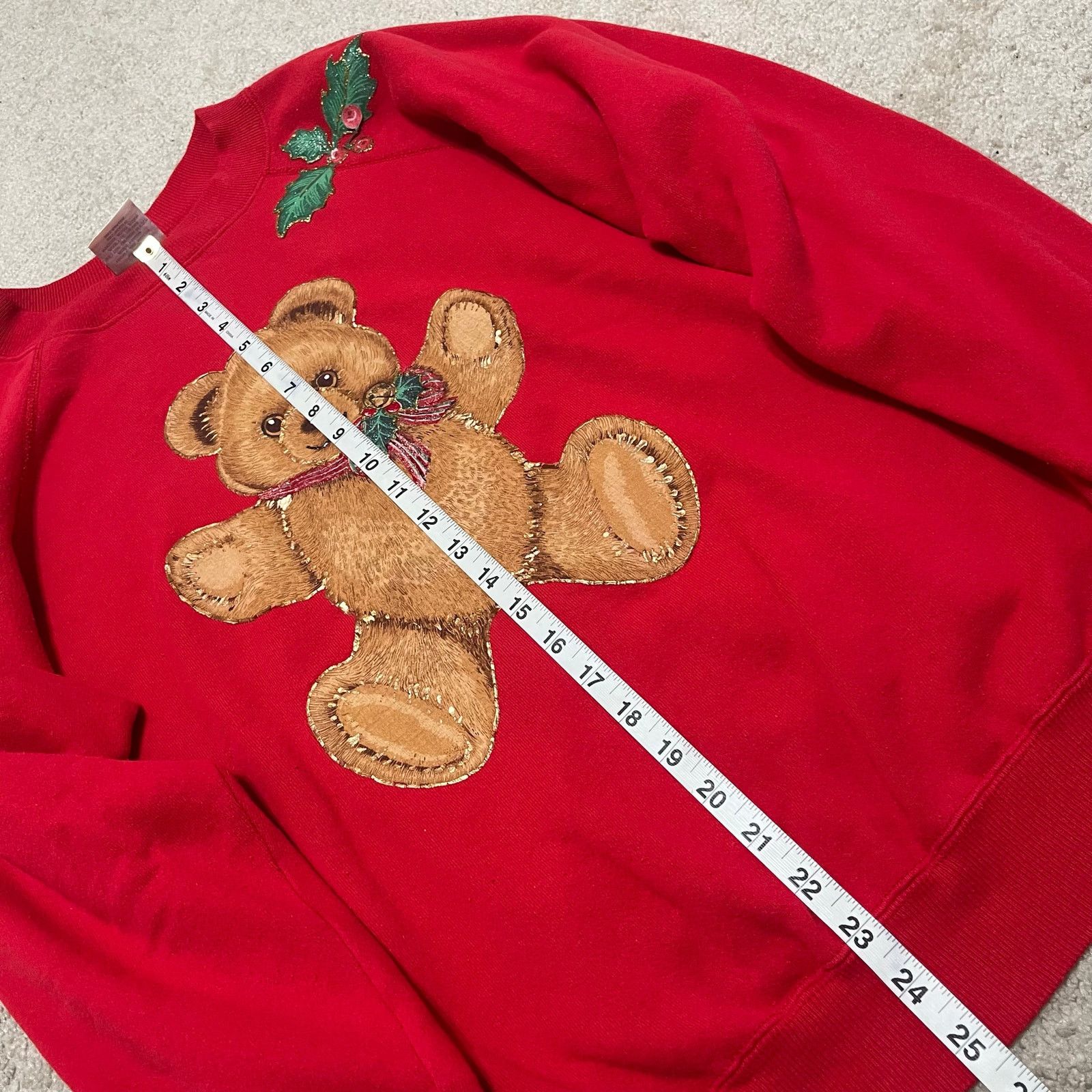 Hanes Vintage Hanes Christmas Teddy Bear Red Crewneck XL Size US XL / EU 56 / 4 - 5 Thumbnail