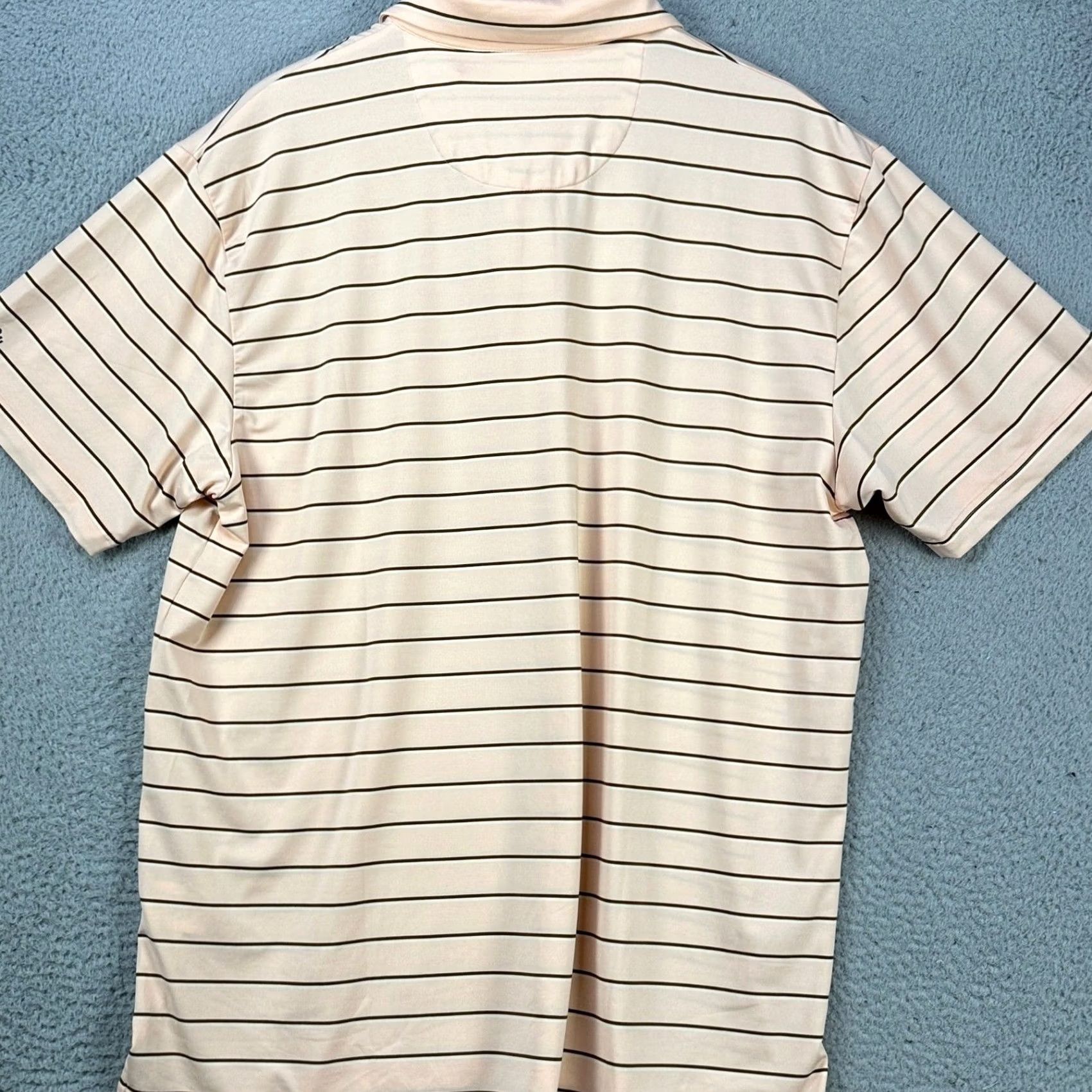 Callaway VINTAGE Callaway Polo Shirt Mens XL Pink Brown Opti Dri Stripe Stretch Rugby NEW Size US XL / EU 56 / 4 - 2 Thumbnail