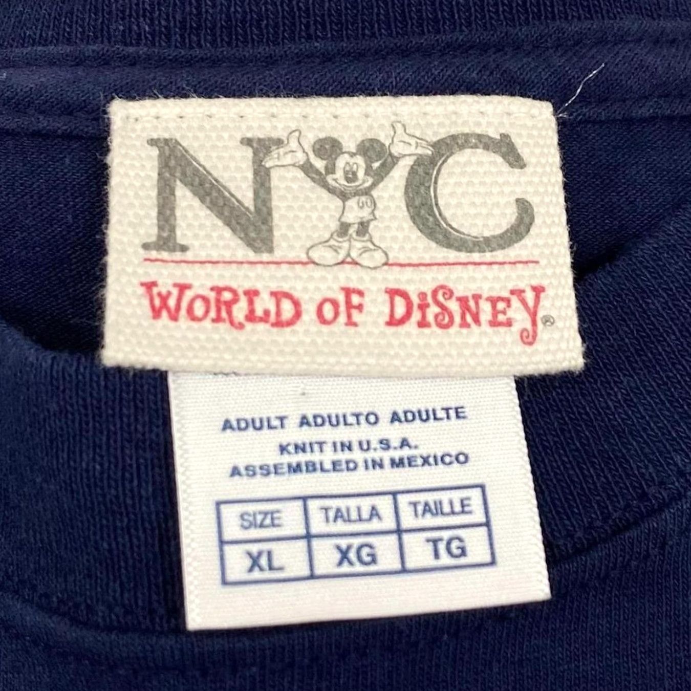 Disney VINTAGE World Of Disney (2007) New York City Mickey Mouse Souvenir Navy Blue T-Shirt XL Size US XL / EU 56 / 4 - 4 Thumbnail