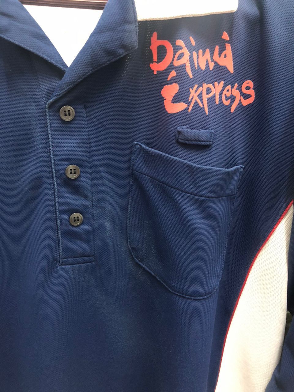 Vintage Vintage daiwa Express polo shirt blue koler working shirt Size US L / EU 52-54 / 3 - 2 Thumbnail