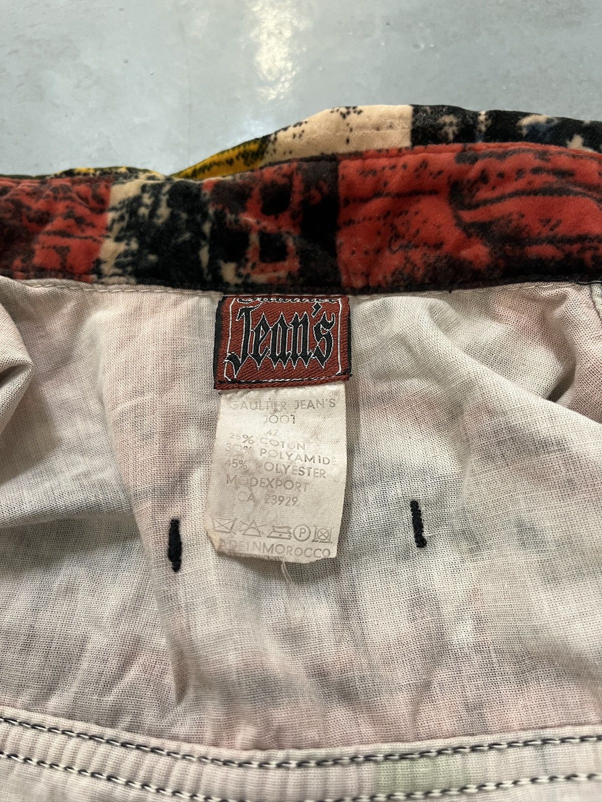 Jean Paul Gaultier Jean Paul Gaultier Velvet Cropped Abstract Print Jacket Size S / US 4 / IT 40 - 9 Thumbnail