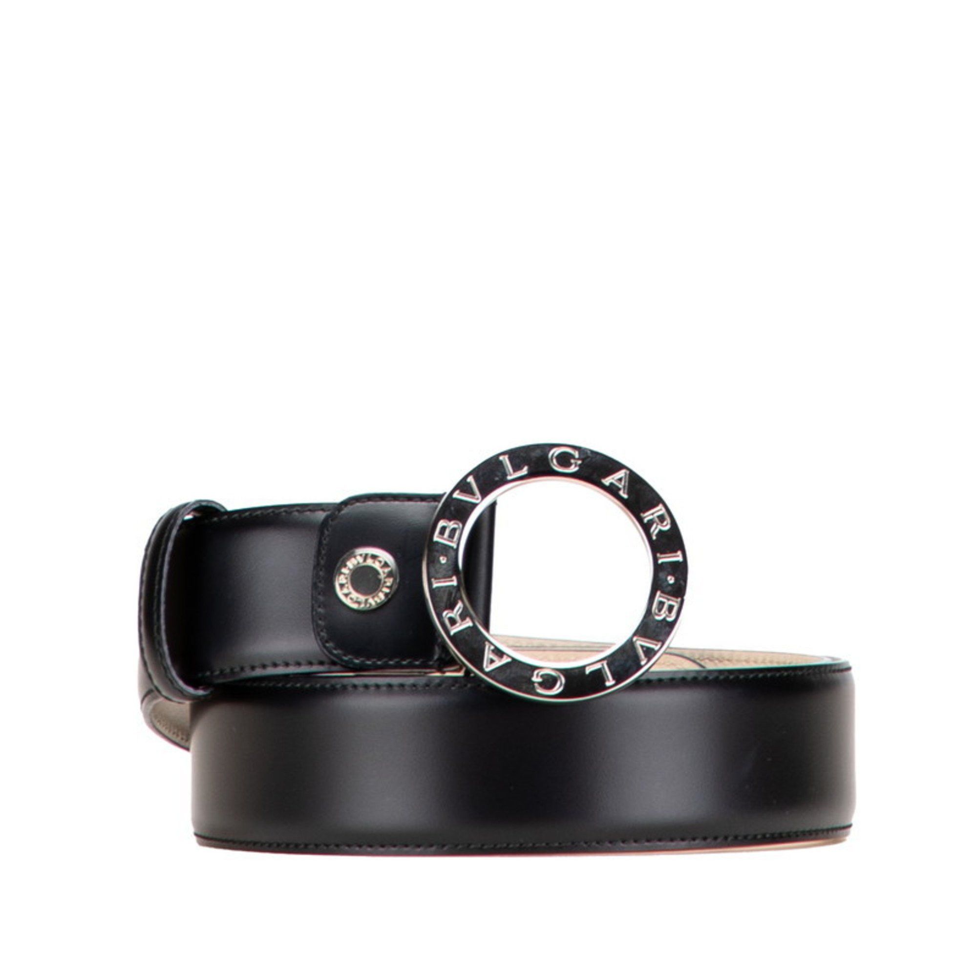 Bvlgari BVLGARI Belt Size: 44 110 Black Leather Women display picture 1