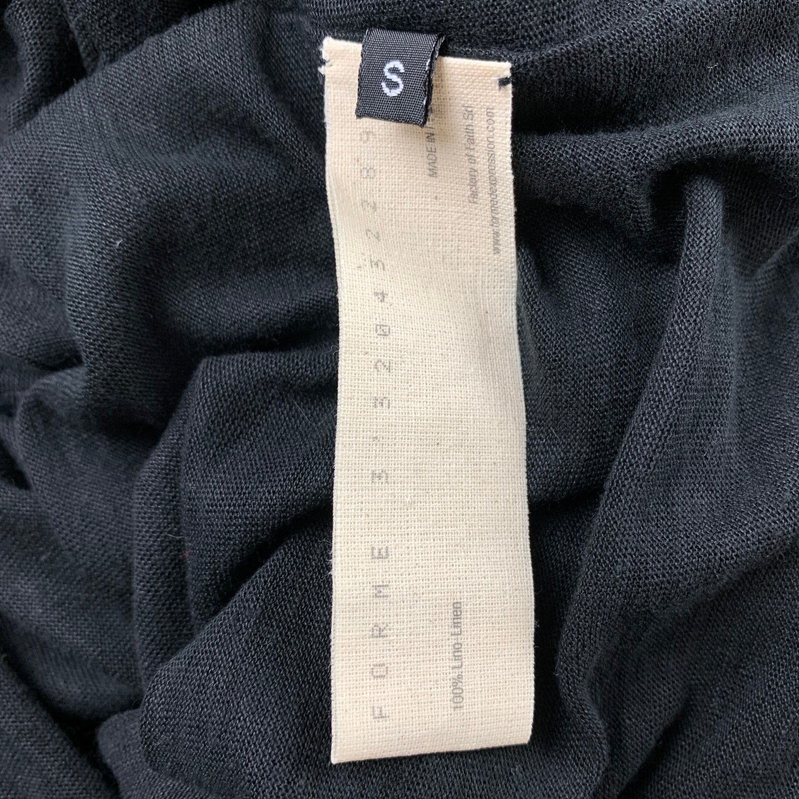 Forme 33204322896 FORME 3’3204322896 Size S Black Jersey Linen Shift Dress Size S / US 4 / IT 40 - 5 Thumbnail