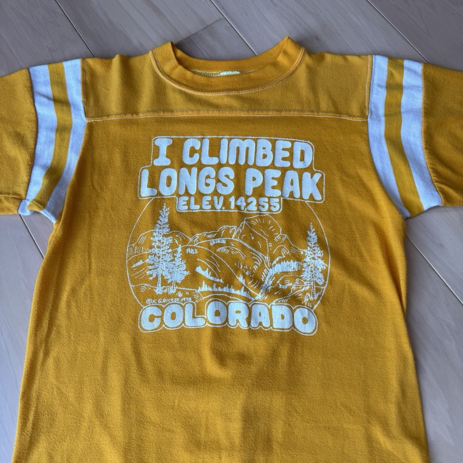 Vintage Vintage I Climbed Longs Peak Shirt M Yellow 70s Made in USA Size US M / EU 48-50 / 2 - 3 Thumbnail