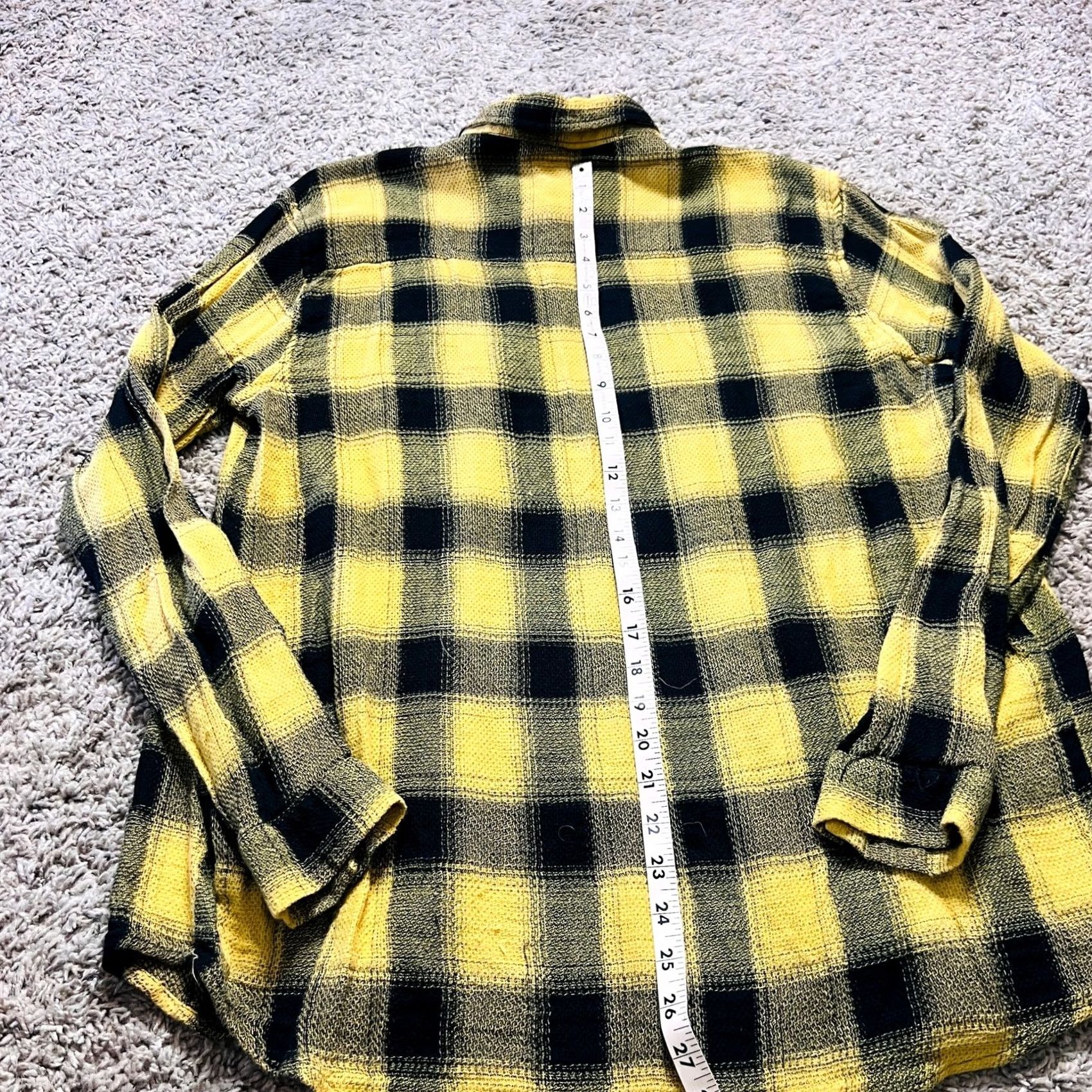 Zara VINTAGE Zara Knitted Yellow Black Flannel Buttondown Outdoor Layer Shirt M Mens Size US M / EU 48-50 / 2 - 3 Thumbnail
