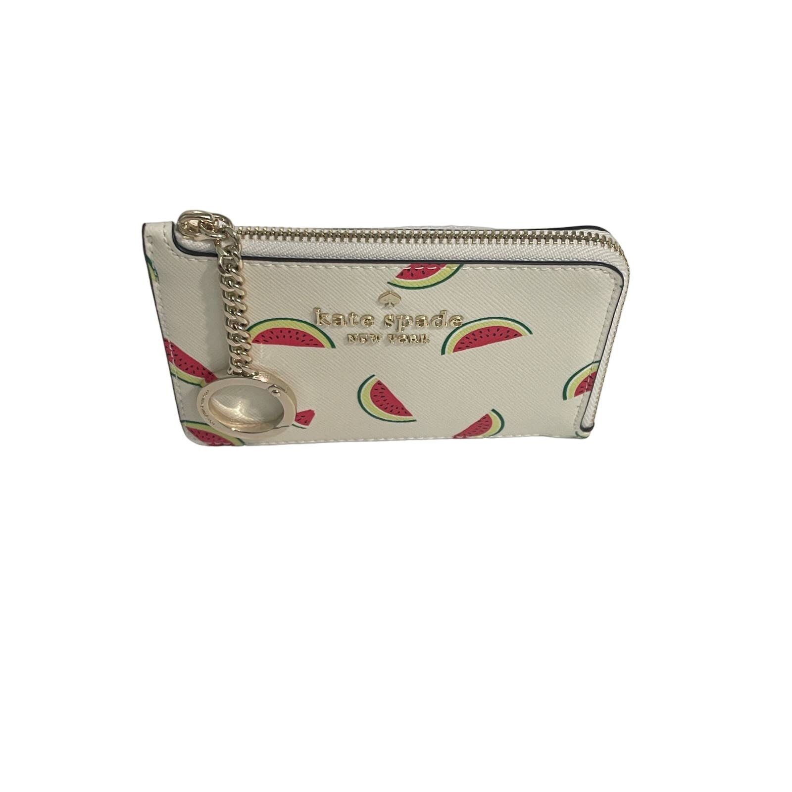 Kate Spade Kate Spade Staci Watermelon Party L-zip Card Holder key ring Size ONE SIZE - 4 Thumbnail