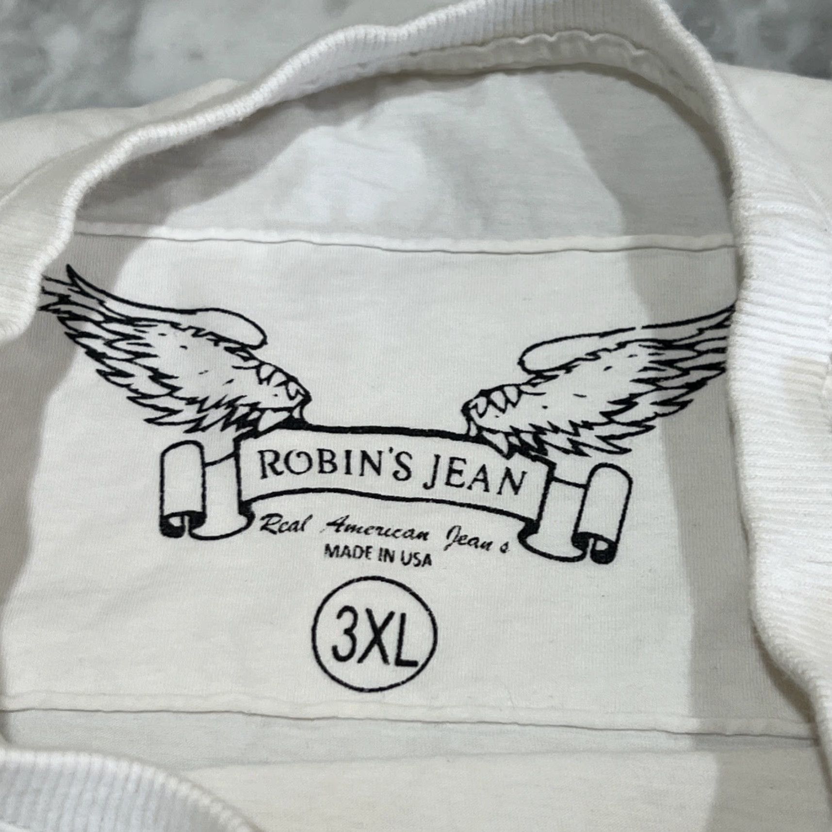 Thrasher ROBIN’S JEANS Shirt Men 3XL White Cotton USA Cut Stained Thrashed Size US XXL / EU 58 / 5 - 5 Thumbnail