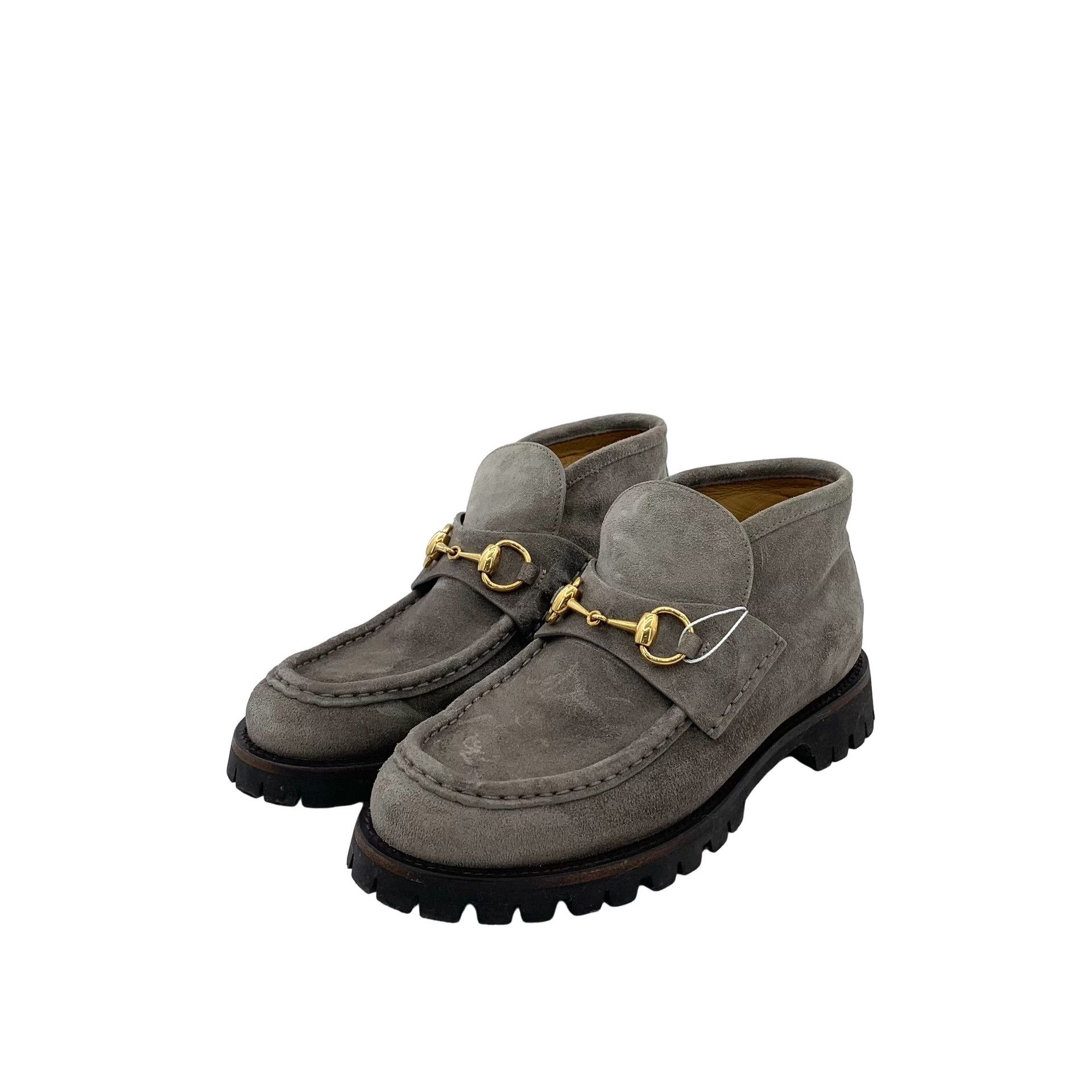 Gucci Gucci Horsebit Suede Flat Ankle Boots EU 37.5 Size US 7.5 / IT 37.5 - 1 Thumbnail