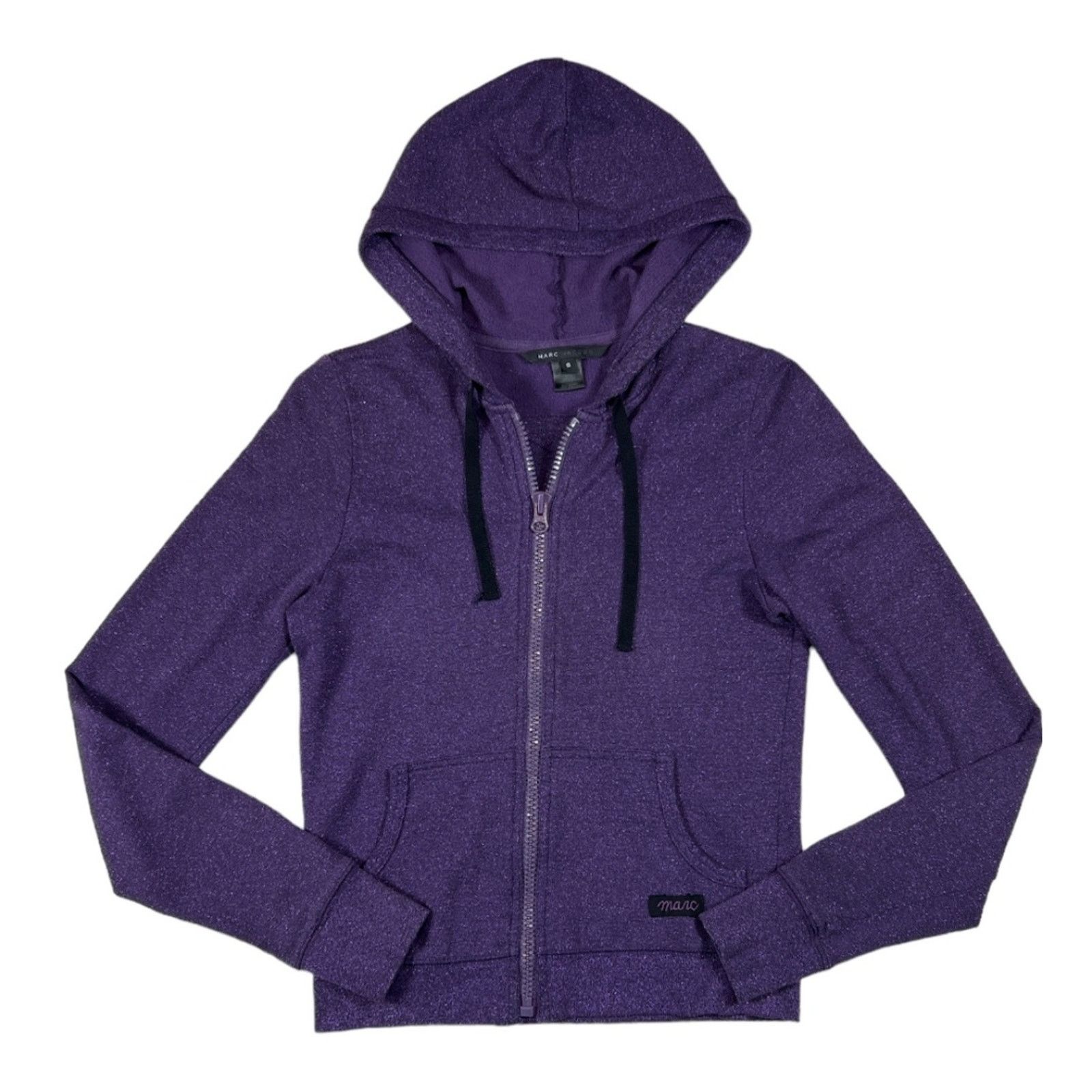Marc Jacobs Marc Jacobs Purple Zip Up Hoodie | Size S Size S / US 4 / IT 40 - 1 Thumbnail