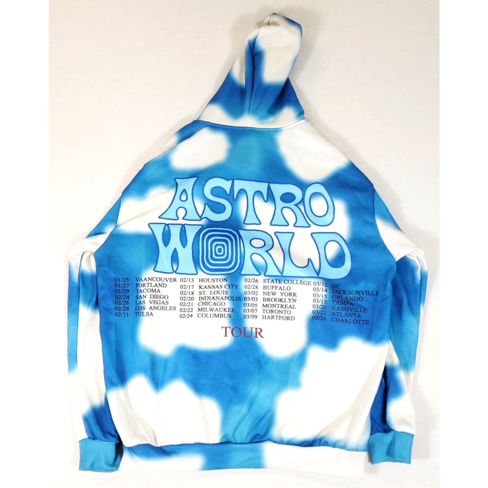 Travis Scott Travis Scott ASTROWORLD Hoodie Mens M Blue White Wish You Were Here Tour Pullover Sweatshirt Size US M / EU 48-50 / 2 - 3 Thumbnail