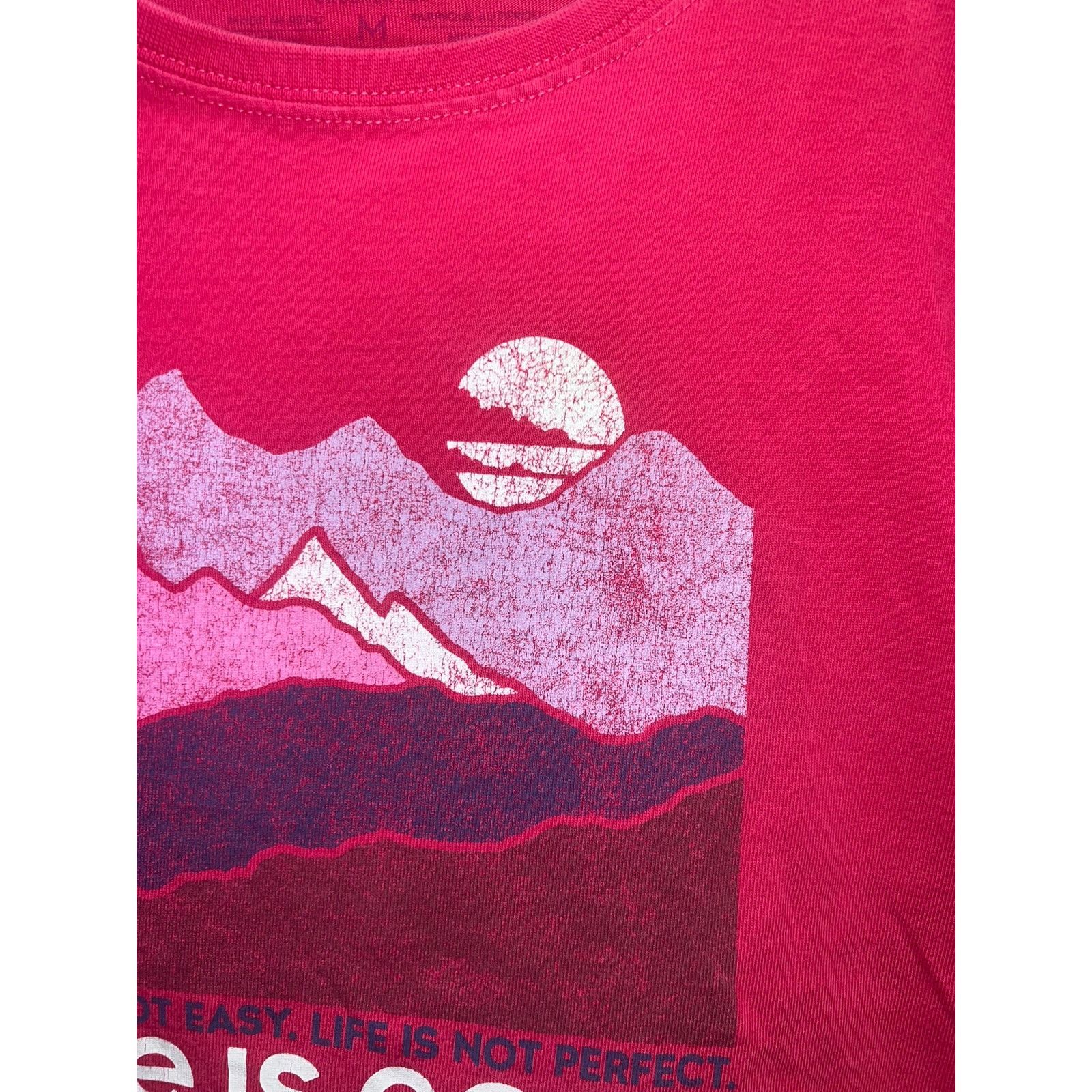 Vintage Womens Life Is Good Mountain Shirt Crusher Pink Tee Medium Size M / US 6-8 / IT 42-44 - 3 Thumbnail