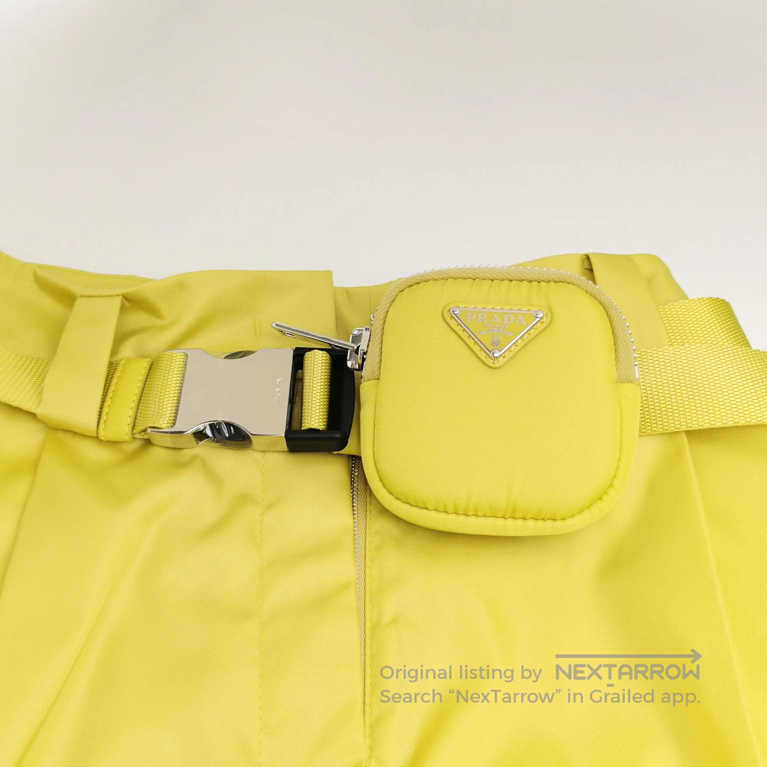 Prada Prada Yellow Belted Casual Shorts . Size 39" - 3 Thumbnail