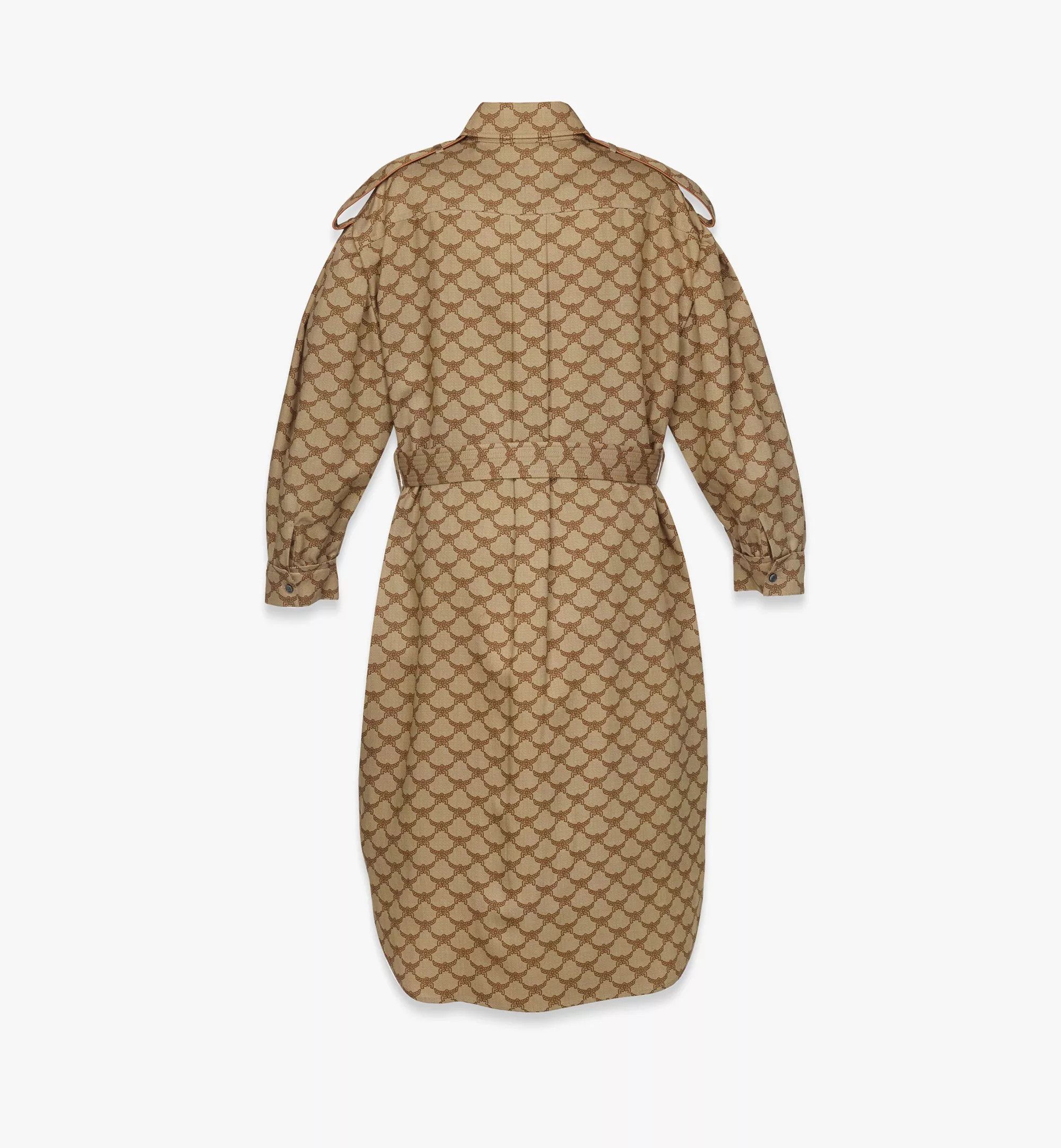 MCM o1mt1gz1224 Lauretos Print Dress in Beige Size L / US 10 / IT 46 - 2 Thumbnail