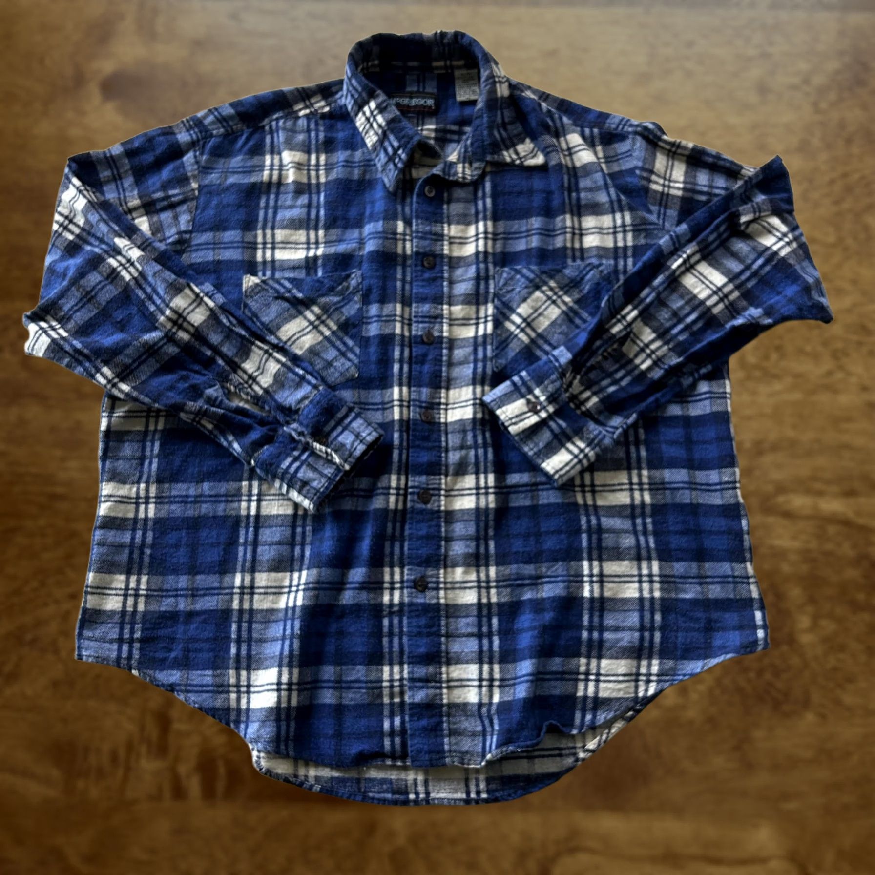 McGregor VINTAGE McGregor Shirt Mens XL Blue Plaid Flannel Long Sleeve Button Up Casual Size US XL / EU 56 / 4 - 1 Thumbnail