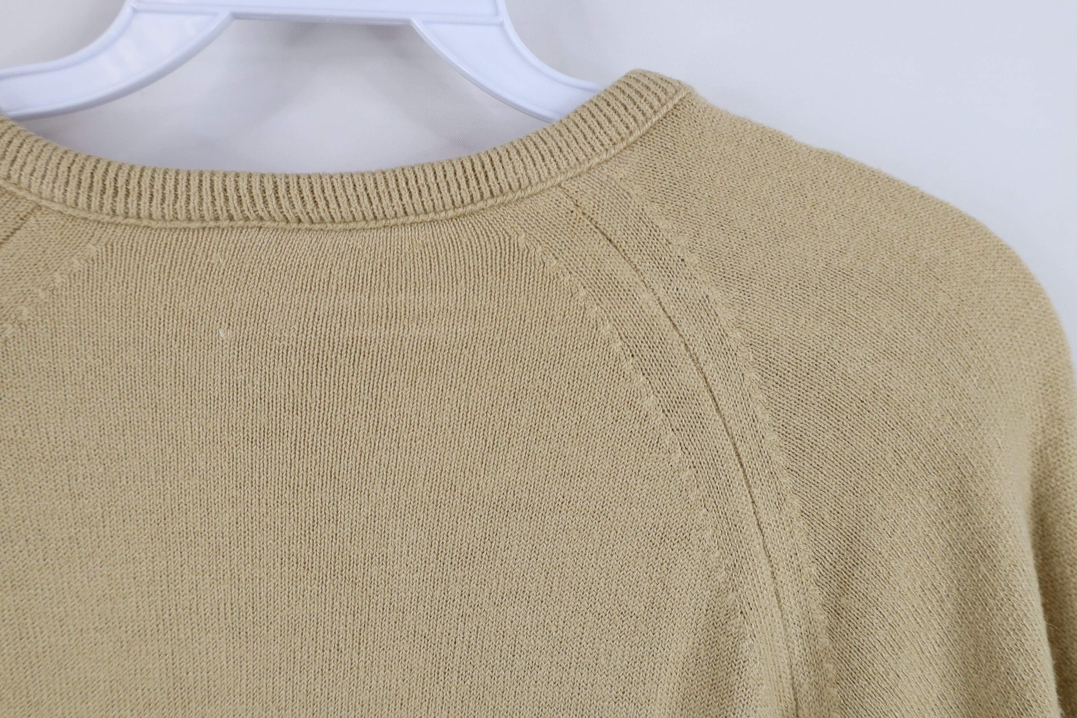 Vintage Vintage 70s Streetwear Knit V-Neck Sweater Beige Khaki USA Size US M / EU 48-50 / 2 - 10 Thumbnail