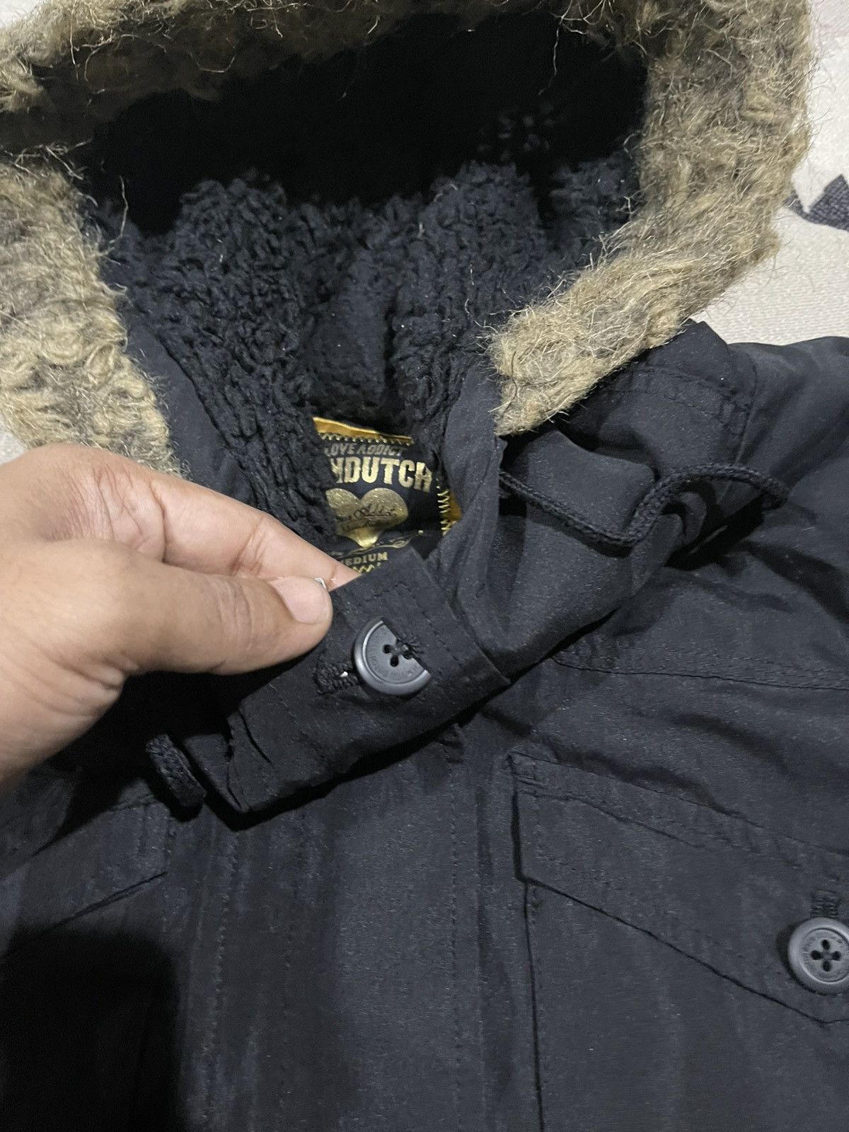 Von Dutch 2000s VON DUTCH MULTIPOCKET FISH TAIL FUR HOODIE PUNK PARKA Size M / US 6-8 / IT 42-44 - 8 Thumbnail