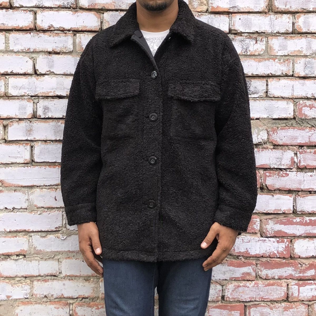 GU Japanese Brand Gu Sherpa Button Up Jacket Size US XL / EU 56 / 4 - 2 Thumbnail