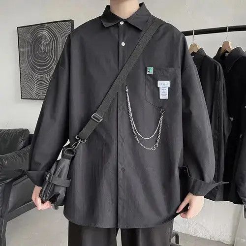 Other Men Streetwear Long Sleeve Harajuku Chain Fashion Size US L / EU 52-54 / 3 - 1 Thumbnail