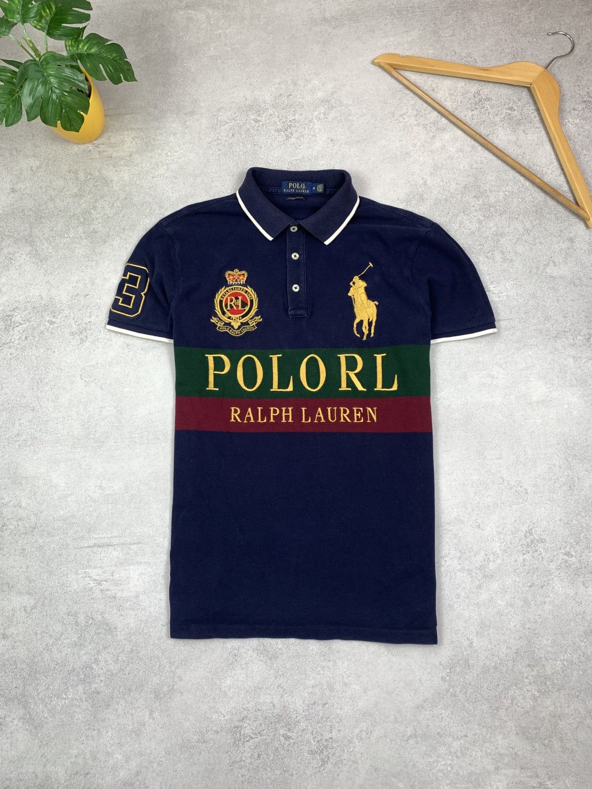 Polo Ralph Lauren Ralph Lauren Polo Big Logo Gold Pony Rare Polo Shirt Size M Size US M / EU 48-50 / 2 - 1 Thumbnail