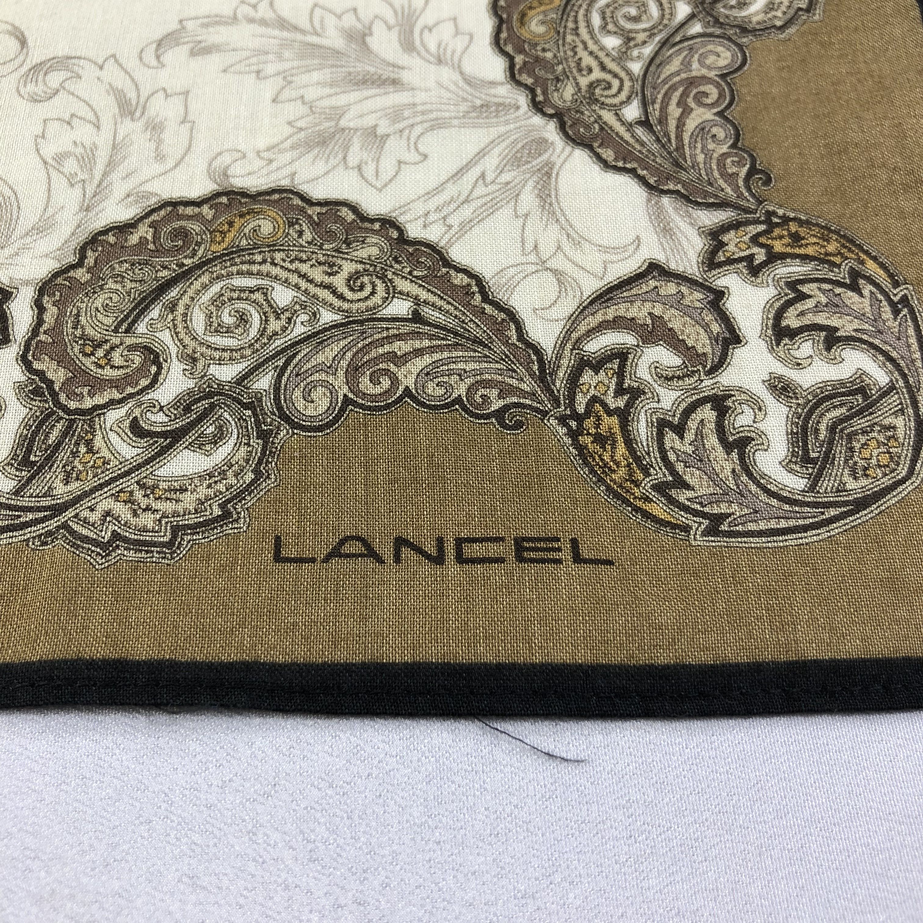 Lancel × Vintage Lancel Luxury Handkerchief Neckerchief Bandana H2190 Size ONE SIZE - 4 Thumbnail