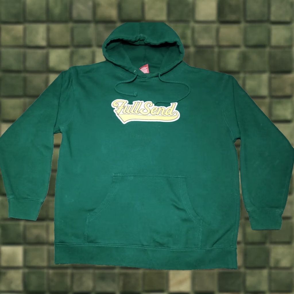 Vintage Nelk Boys Full Send Hoodie Sweatshirt Green Yellow Adult XL Size US XL / EU 56 / 4 - 1 Thumbnail