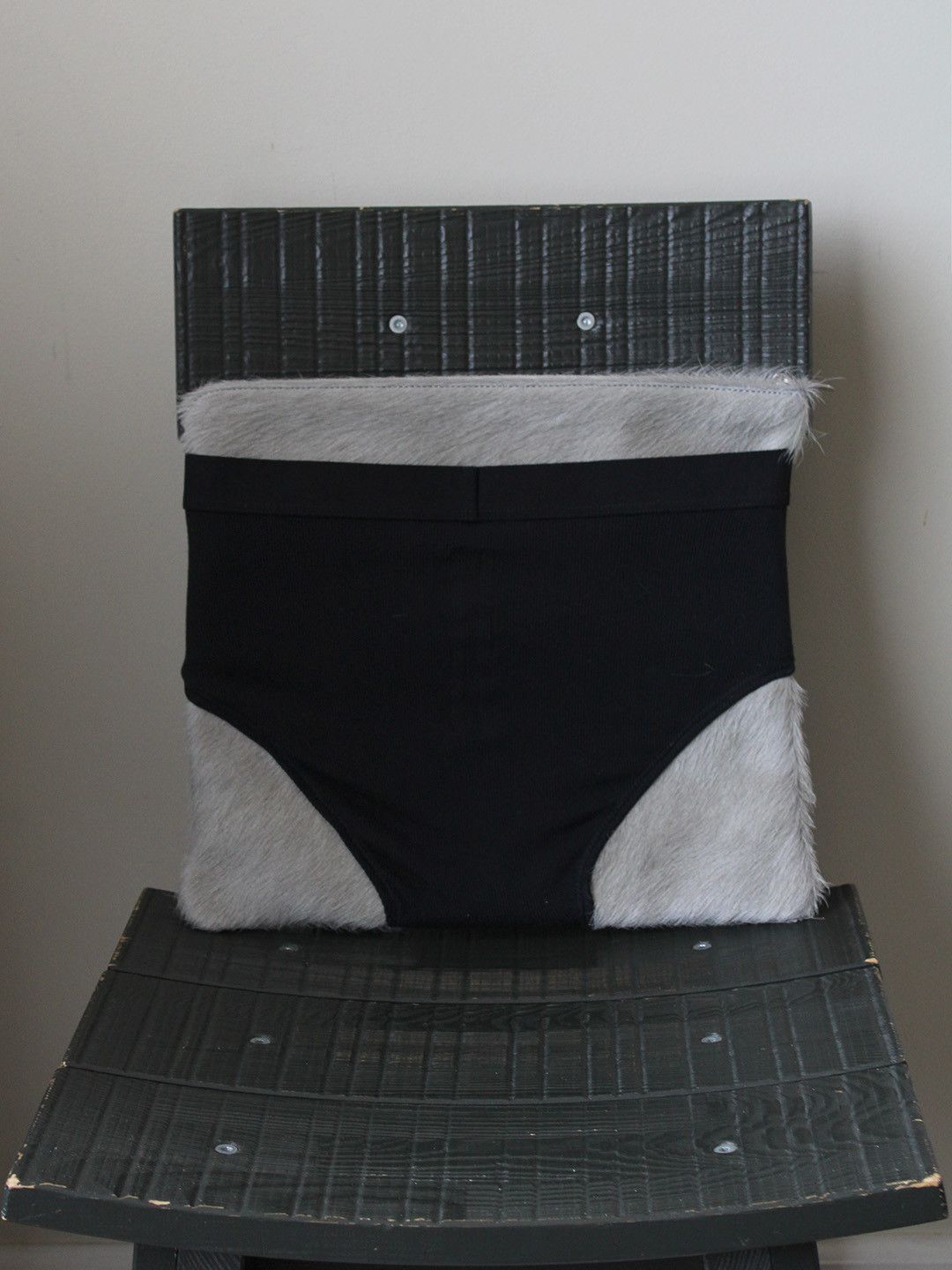 Rick Owens Rick Owens FW22 "Strobe" Pony Hair Brief Clutch Bag Size ONE SIZE - 2 Thumbnail