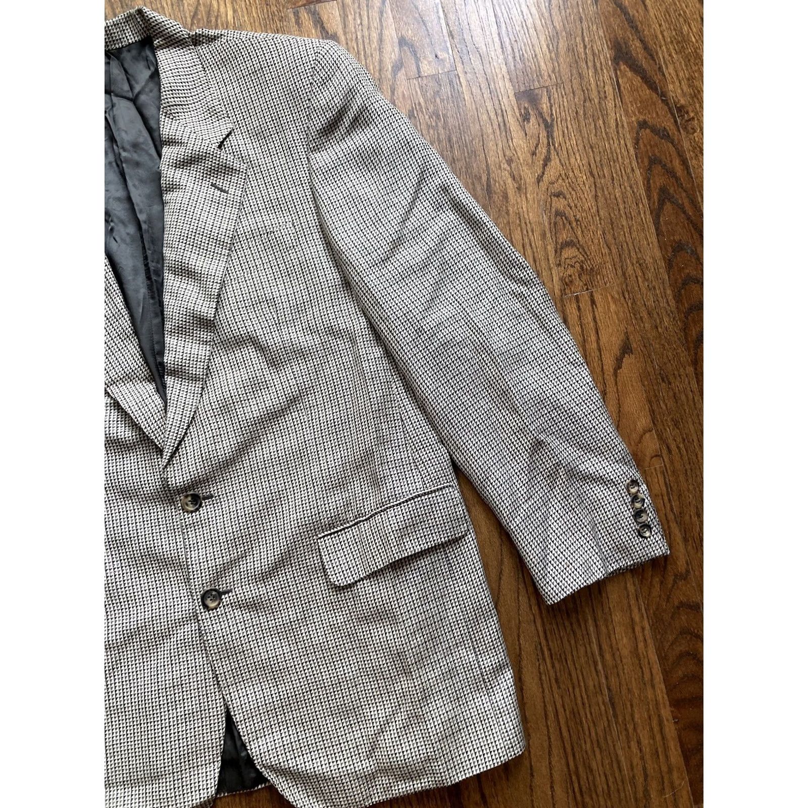 Zanella Zanella Blazer Mens Two-Button Single-Breasted Wool Silk Gray 44 Jacket Quality Sport Coat Vintage? No Size 44R - 3 Thumbnail