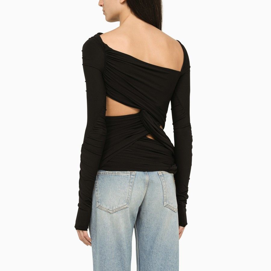 The Attico o1d2blof1024 Layered Top in Black Size XS / US 0-2 / IT 36-38 - 3 Thumbnail